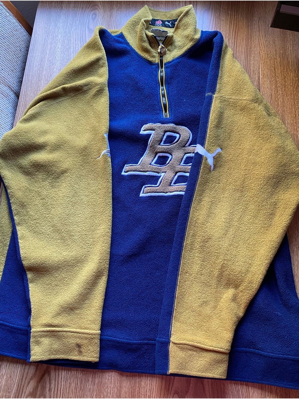 Vintage 90’s Winnipeg Blue Bombers CFL x Puma Fleece Quarter Zip Pullover - 2X